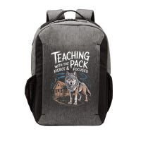 Retro Dire Spirit Even Wolf Teaching A Pack Book Reading Vector Backpack