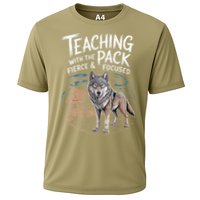 Retro Dire Spirit Even Wolf Teaching A Pack Book Reading Cooling Performance Crew T-Shirt