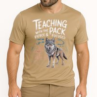 Retro Dire Spirit Even Wolf Teaching A Pack Book Reading Cooling Performance Crew T-Shirt