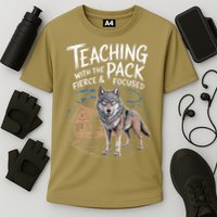 Retro Dire Spirit Even Wolf Teaching A Pack Book Reading Cooling Performance Crew T-Shirt