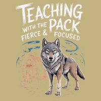 Retro Dire Spirit Even Wolf Teaching A Pack Book Reading Cooling Performance Crew T-Shirt
