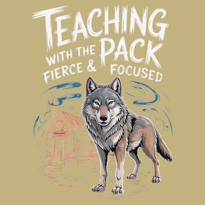 Retro Dire Spirit Even Wolf Teaching A Pack Book Reading Cooling Performance Crew T-Shirt