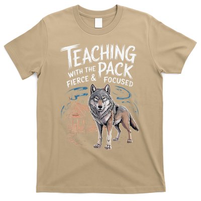 Retro Dire Spirit Even Wolf Teaching A Pack Book Reading T-Shirt