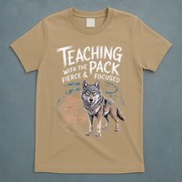 Retro Dire Spirit Even Wolf Teaching A Pack Book Reading T-Shirt