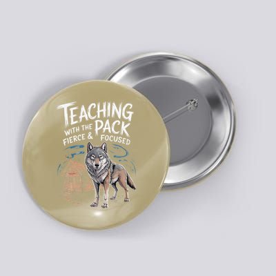 Retro Dire Spirit Even Wolf Teaching A Pack Book Reading Button