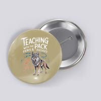Retro Dire Spirit Even Wolf Teaching A Pack Book Reading Button