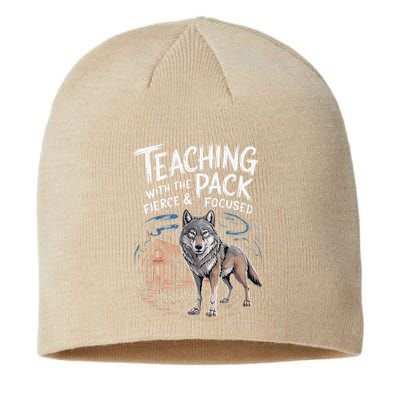 Retro Dire Spirit Even Wolf Teaching A Pack Book Reading Sustainable Beanie