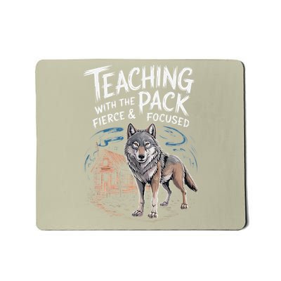 Retro Dire Spirit Even Wolf Teaching A Pack Book Reading Mousepad