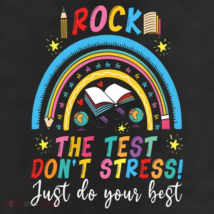 Rainbow DonT Stress Rock The Test 11oz C Handle Ceramic Mug