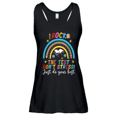 Rainbow DonT Stress Rock The Test Ladies Essential Flowy Tank