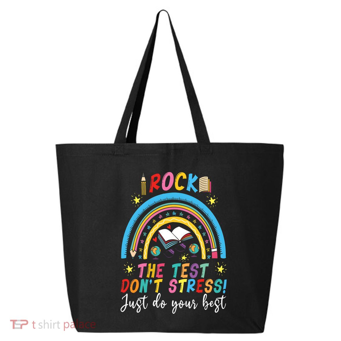 Rainbow DonT Stress Rock The Test 25L Jumbo Tote
