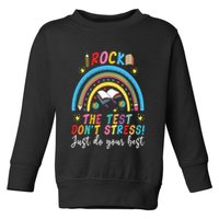 Rainbow DonT Stress Rock The Test Toddler Sweatshirt
