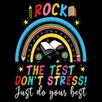 Rainbow DonT Stress Rock The Test Zip Tote Bag