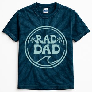 Rad Dad Surf Matching Birthday The Big One 1st Birthday Kids Tie-Dye T-Shirt