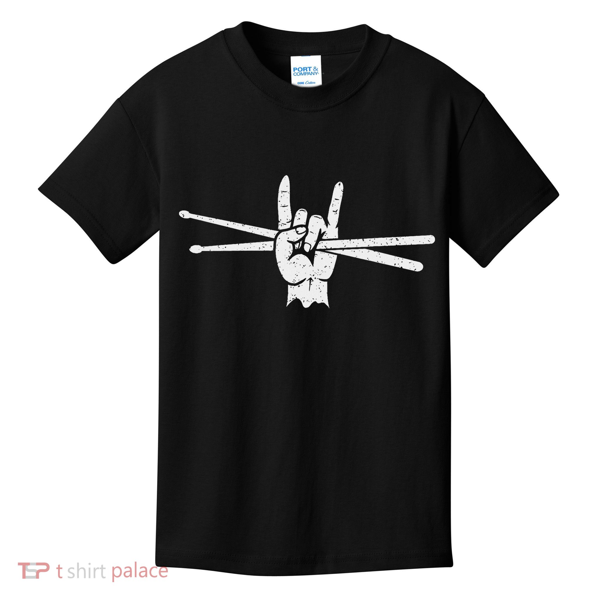 Retro Drum Sticks Art Percussion Drum Player Kids T-Shirt