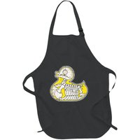 Rubber Duck Skeleton Lazy Halloween Costume Funny Ducky Full-Length Apron With Pockets