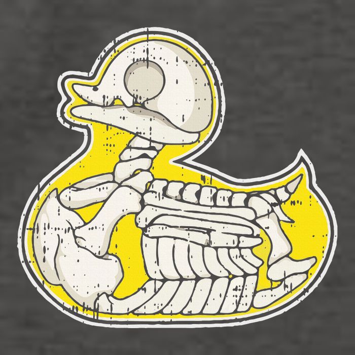 Rubber Duck Skeleton Lazy Halloween Costume Funny Ducky Vector Backpack