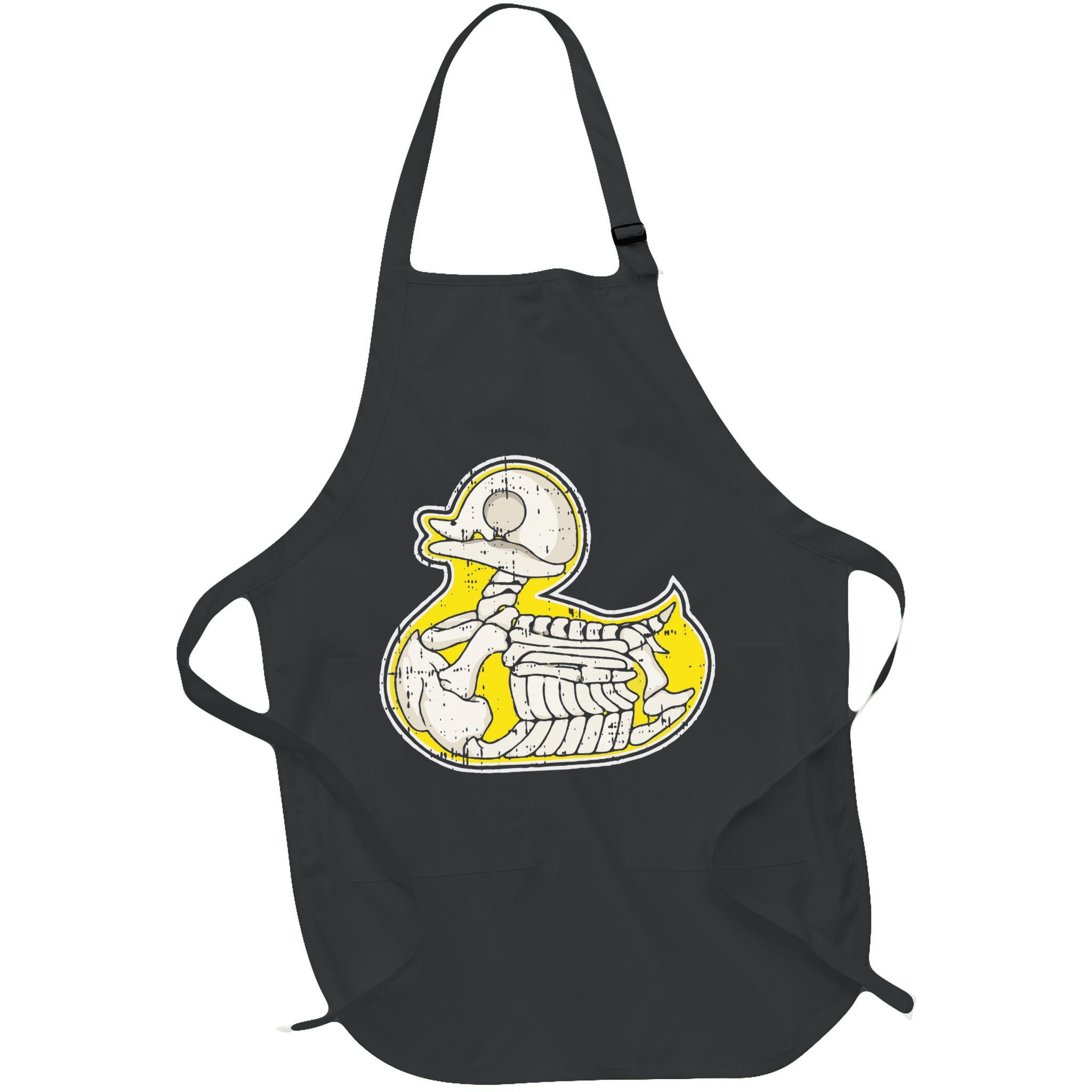 Rubber Duck Skeleton Lazy Halloween Costume Funny Ducky Apron