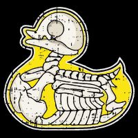Rubber Duck Skeleton Lazy Halloween Costume Funny Ducky Apron