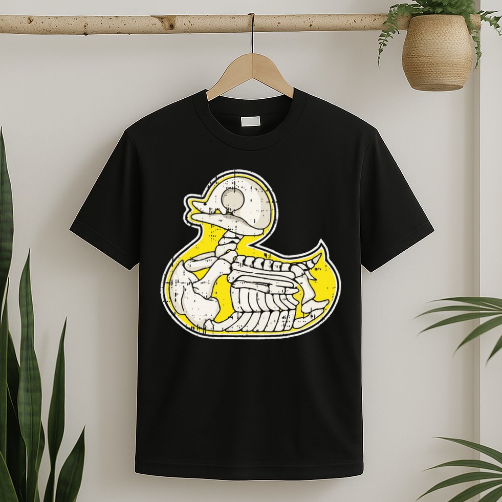 Rubber Duck Skeleton Lazy Halloween Costume Funny Ducky T-Shirt