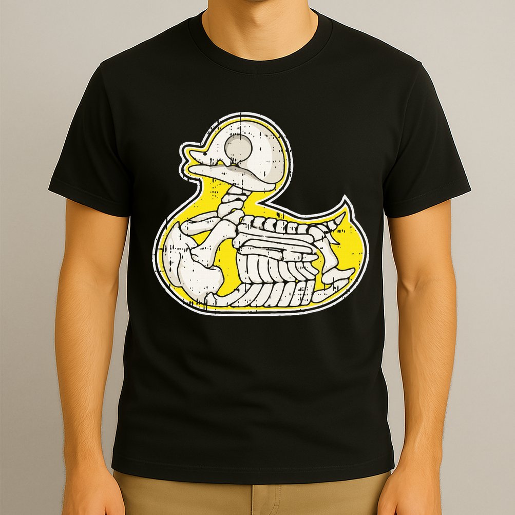 Rubber Duck Skeleton Lazy Halloween Costume Funny Ducky T-Shirt