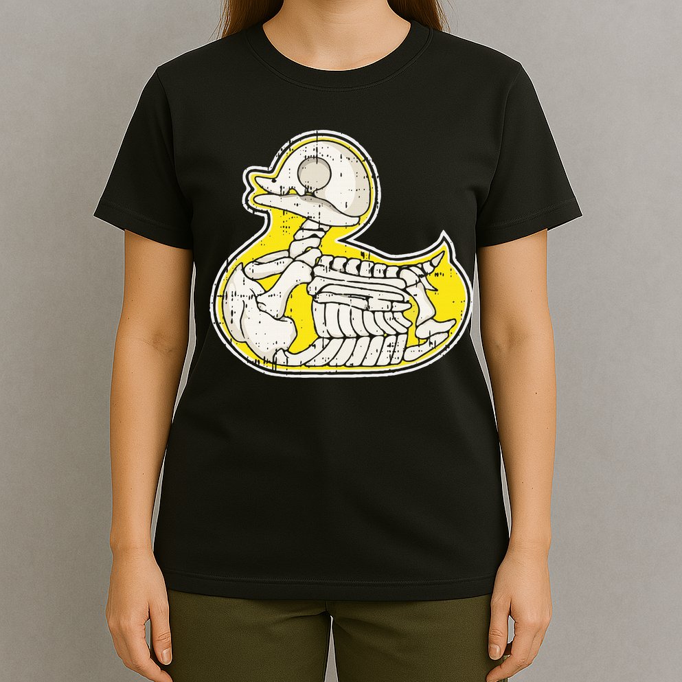 Rubber Duck Skeleton Lazy Halloween Costume Funny Ducky T-Shirt