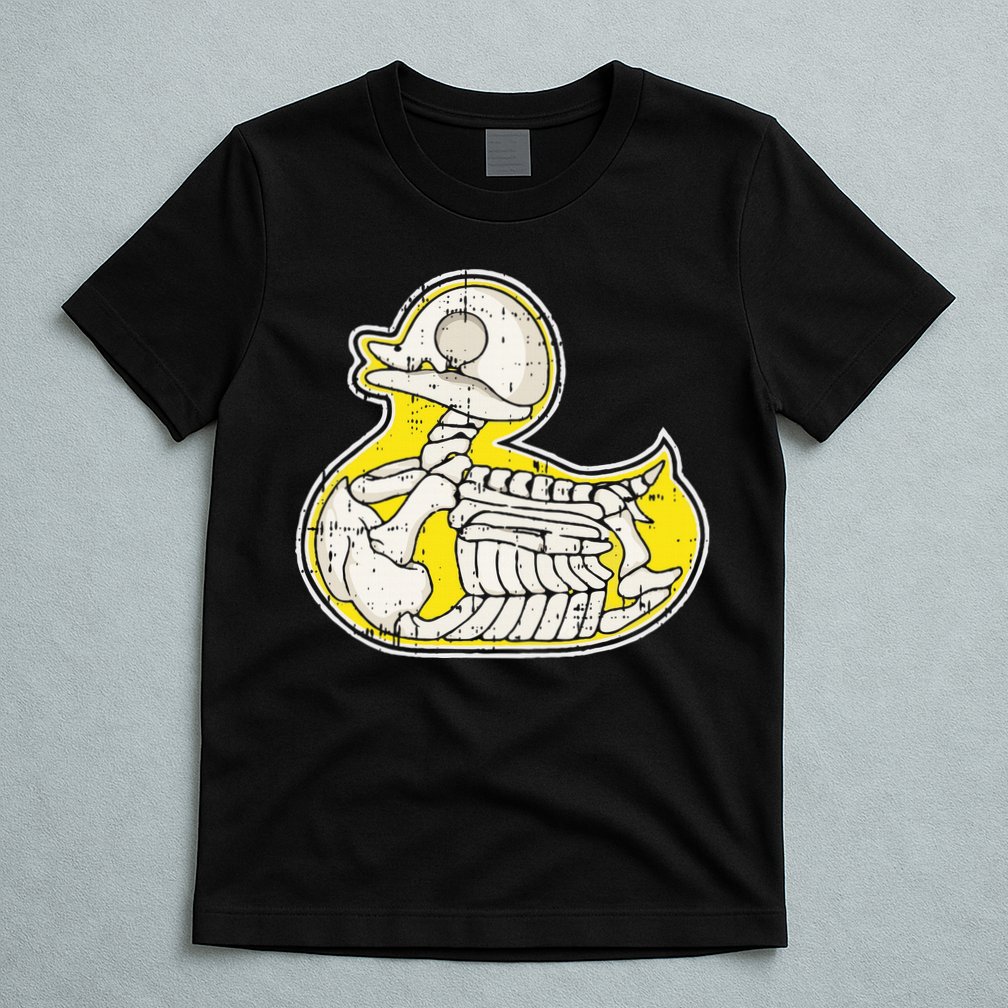Rubber Duck Skeleton Lazy Halloween Costume Funny Ducky T-Shirt