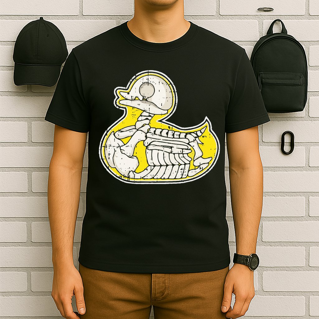 Rubber Duck Skeleton Lazy Halloween Costume Funny Ducky T-Shirt
