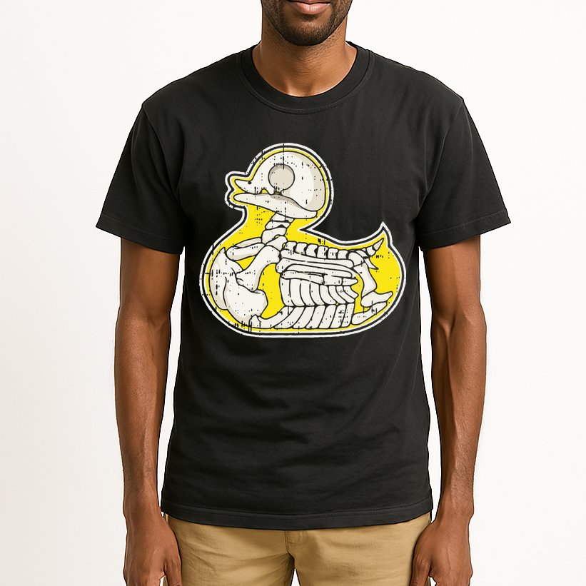Rubber Duck Skeleton Lazy Halloween Costume Funny Ducky Tall T-Shirt