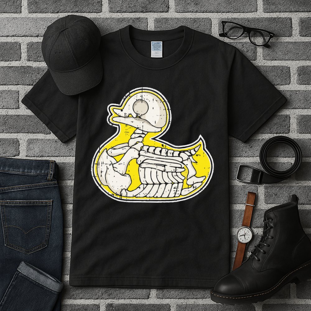 Rubber Duck Skeleton Lazy Halloween Costume Funny Ducky Tall T-Shirt