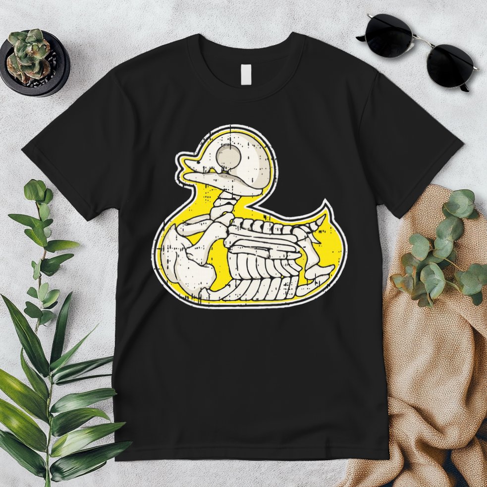 Rubber Duck Skeleton Lazy Halloween Costume Funny Ducky Premium T-Shirt