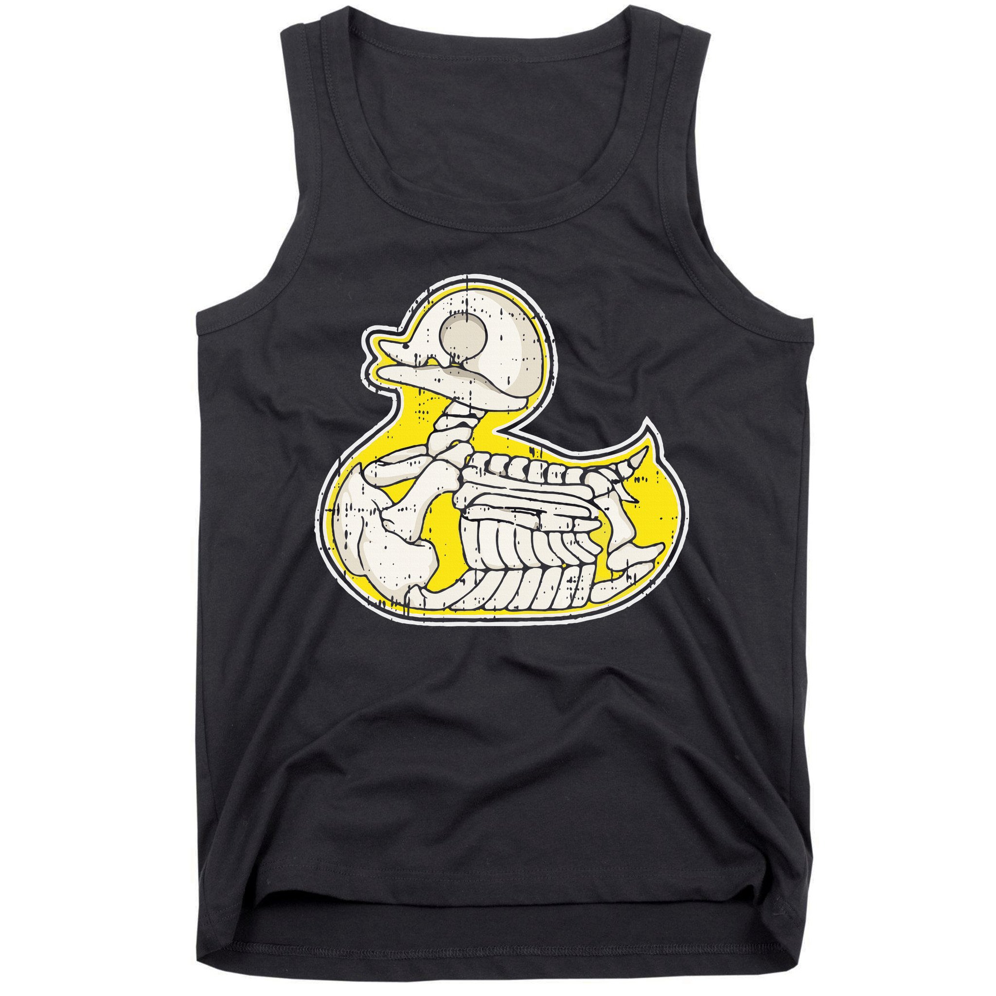 Rubber Duck Skeleton Lazy Halloween Costume Funny Ducky Tank Top