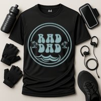 Rad Dad Surf Matching Birthday The Big One 1st Birthday Cooling Performance Crew T-Shirt