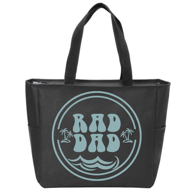 Rad Dad Surf Matching Birthday The Big One 1st Birthday Zip Tote Bag