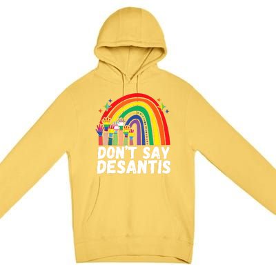 Raibow Dont Say Desantis Florida Anti LGBTQ Premium Pullover Hoodie