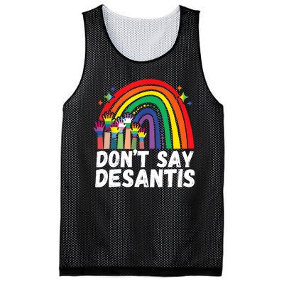 Raibow Dont Say Desantis Florida Anti LGBTQ Mesh Reversible Basketball Jersey Tank