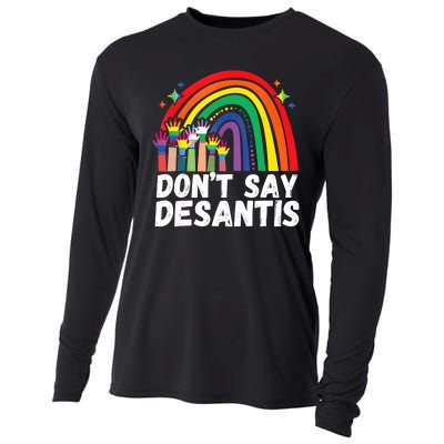 Raibow Dont Say Desantis Florida Anti LGBTQ Cooling Performance Long Sleeve Crew