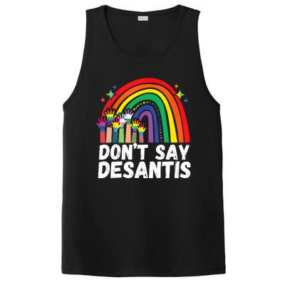 Raibow Dont Say Desantis Florida Anti LGBTQ PosiCharge Competitor Tank