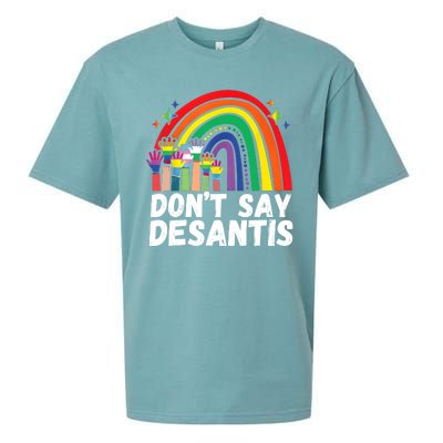 Raibow Dont Say Desantis Florida Anti LGBTQ Sueded Cloud Jersey T-Shirt