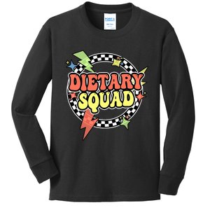 Retro Dietary Squad Dietary Appreciation Week For Staff Kids Long Sleeve Shirt