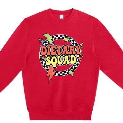 Retro Dietary Squad Dietary Appreciation Week For Staff Premium Crewneck Sweatshirt