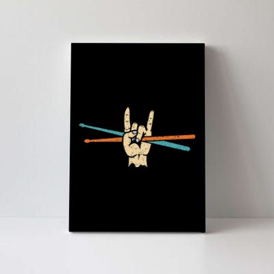 Retro Drum Sticks Art Percussion Drum Player Canvas