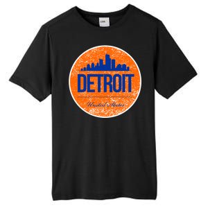 Retro Detroit Skyline Logo Tall Fusion ChromaSoft Performance T-Shirt