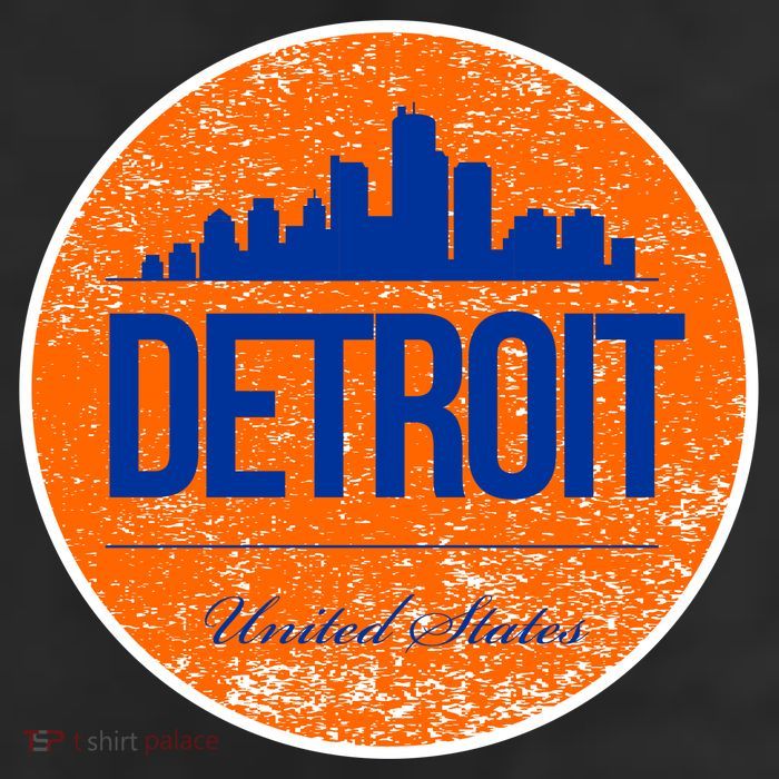 Retro Detroit Skyline Logo 11oz C Handle Ceramic Mug