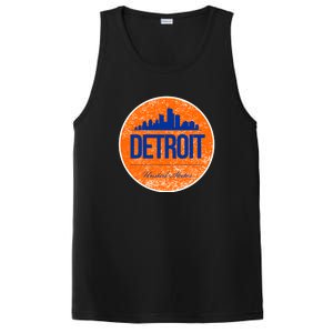 Retro Detroit Skyline Logo PosiCharge Competitor Tank