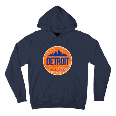 Retro Detroit Skyline Logo Hoodie