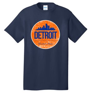 Retro Detroit Skyline Logo Tall T-Shirt