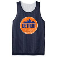 Retro Detroit Skyline Logo Mesh Reversible Basketball Jersey Tank