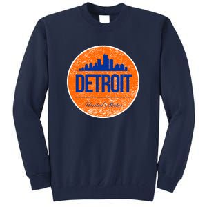 Retro Detroit Skyline Logo Tall Sweatshirt