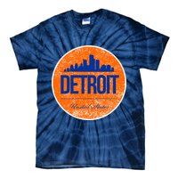 Retro Detroit Skyline Logo Tie-Dye T-Shirt
